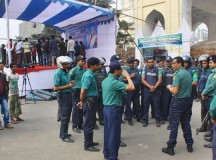 আওয়ামী লীগের সমাবেশ ঘিরে কঠোর নিরাপত্তা