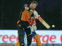 Sunrisers Hyderabad captain David Warner plays a delivery through the covers during match 59 The 2nd Qualifier of the Vivo IPL (Indian Premier League) 2016 between the Gujarat Lions and the Sunrisers Hyderabad held at The Feroz Shah Kotla Ground in Delhi, India, on the 27th May 2016

Photo by Shaun Roy / IPL/ SPORTZPICS